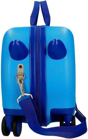 Дитяча валіза Enso Dino, синя, 45x31x20 см, жорсткий ABS-пластик, 24,6 л, 1,8 кг, 4 колеса, ручна поклажа