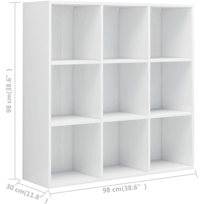 vidaXL книжкова шафа в стилі старого дерева, 98x29x97,5 см