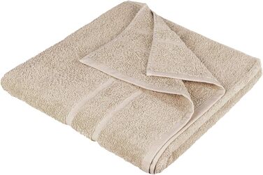 Преміум рушники для ванни StickandShine, 100x150 см, 5 шт, 100% бавовна, 500 г/м², кремово-пісочний, махрові