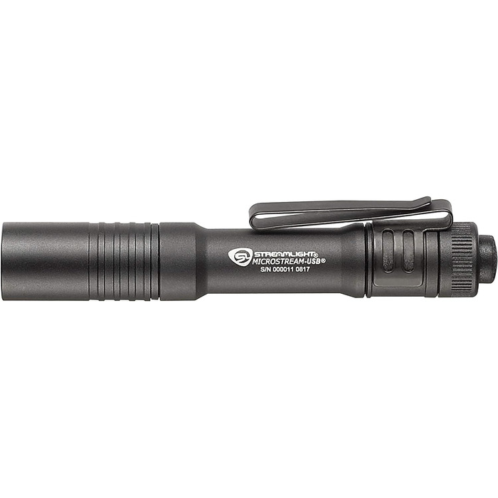 Ліхтарик Streamlight Microstream USB 250 люмен, компактний, акумуляторний, з USB-кабелем та ремінцем, чорний