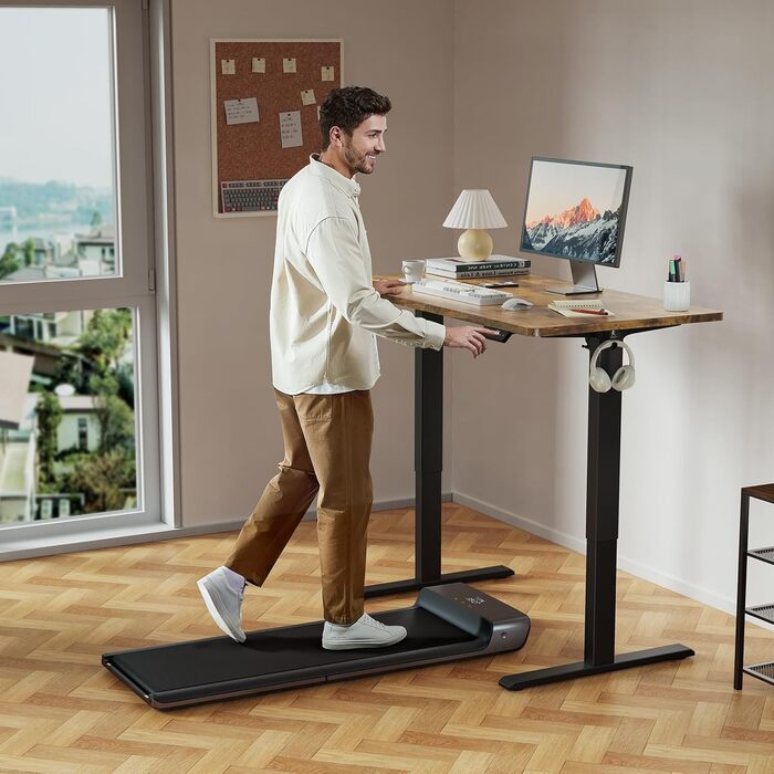 Регульований стіл WALKINGDESK для дому та офісу: електричний, з пам'яттю, 140x60 см, рустикальний коричневий