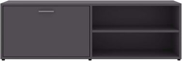 vidaXL ТВ тумба з дверцятами та полицями, сіра, 120x34x37 см, ДСП