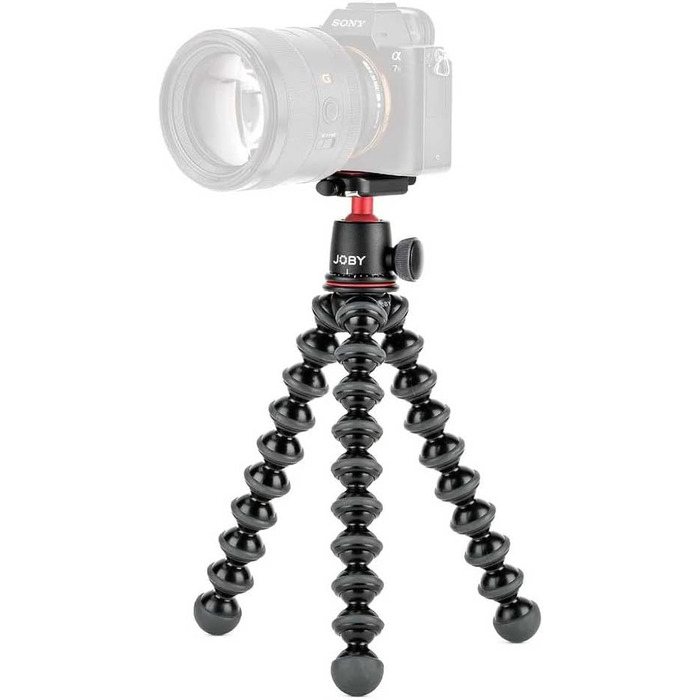 Гнучкий штатив JOBY GorillaPod 3K Kit з кульовою головкою для дзеркальних та бездзеркальних камер, навантаження до 3 кг, чорний, виробництво Італія