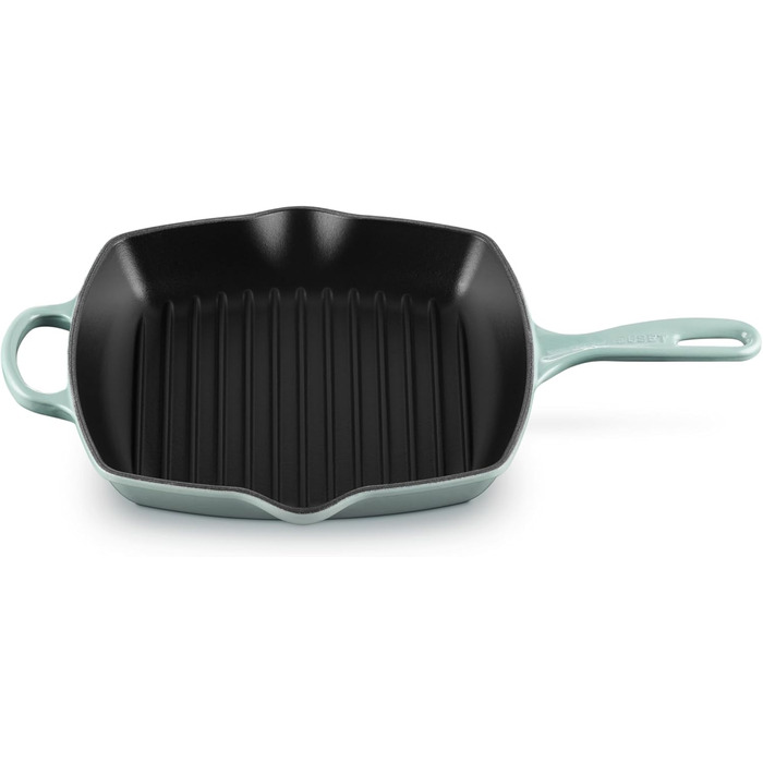 Гриль Le Creuset з чавуну, емальований, квадратний, 26 см, колір Морська сіль