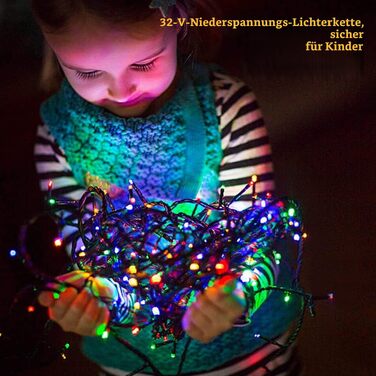 Світлодіодна гірлянда Quntis 100м 1000 LED для вулиці та дому, мережева, IP44, 8 режимів підсвічування (багатоколірна)