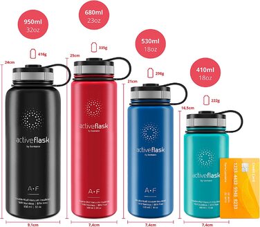 Термобутилка з нержавіючої сталі ACTIVE FLASK 530 мл з соломинкою, 3 кришки, BPA-free, герметична, підходить для газованої води, кремово-біла, для води, спорту, велосипеда, чаю, для дітей