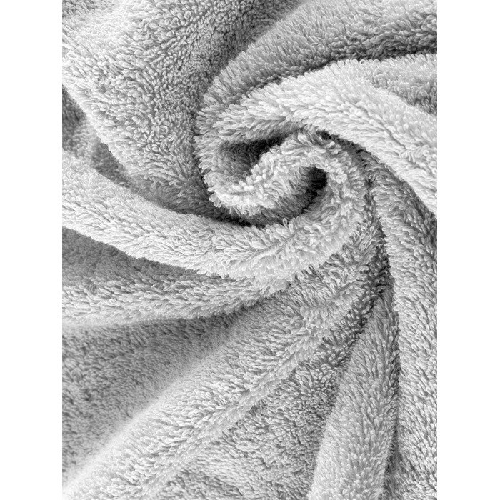 Рушники herzbach home Premium 50x100 см, 4 шт, сріблясто-сірі – м'які, високоякісні, натуральна бавовна, підвищена поглинання