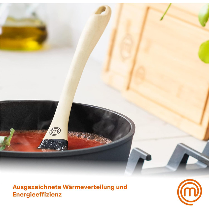 Каструля MasterChef 16 см з антипригарним покриттям, для індукції, підходить для всіх плит, термостійка ручка, можна мити в посудомийці, колекція Essentials