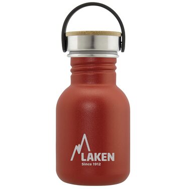 Спортивна пляшка для води Laken BSB100NE з гвинтовою кришкою, 350 мл, червона