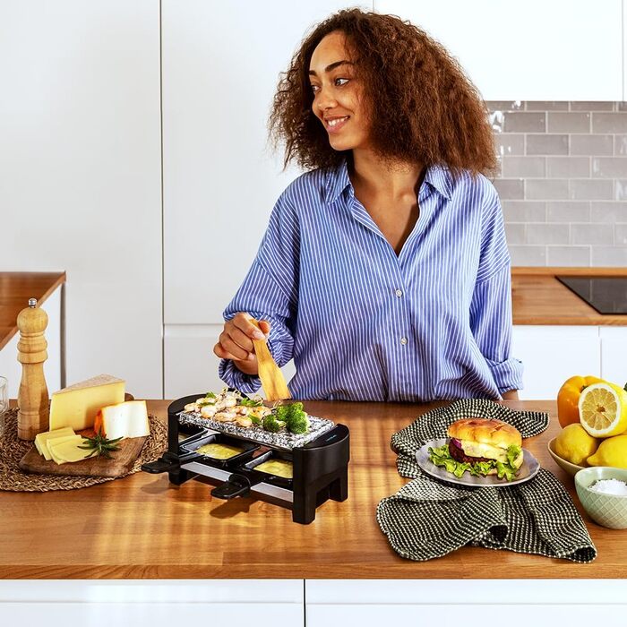 РаКлетт Cecotec Cheese & Grill 3200 AllStone для 2 осіб з електричним грилем та антипригарною поверхнею