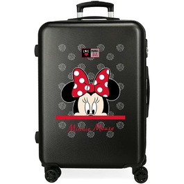 Середня валіза Disney My Pretty Bow, чорна, 70 л, 4 подвійні колеса, ABS, 48×68×26 см