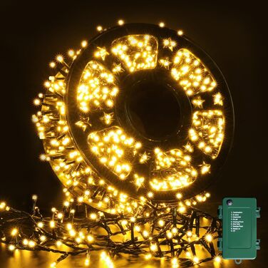 Світлодіодна гірлянда вулична LED (50 м, 1000 світлодіодів), теплий білий колір, 8 режимів роботи з функцією пам'яті