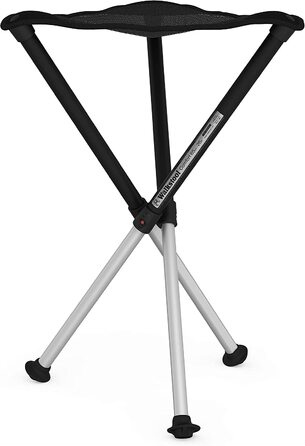 Складаний триногий стілець Walkstool Comfort з алюмінію, висота 65 см, чорно-сірий (до 250 кг)