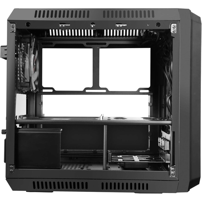 Корпус для ПК iTek QBO 8 EVO Micro ATX з ARGB вентиляторами, USB 3.0, кардрідером, трьома прозорими вікнами, чорний