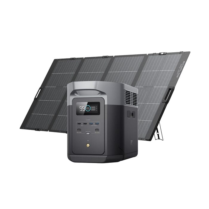 Портативна електростанція EcoFlow DELTA 2 Max 2048 Вт·год, 3000 Вт, з сонячною панеллю 400 Вт