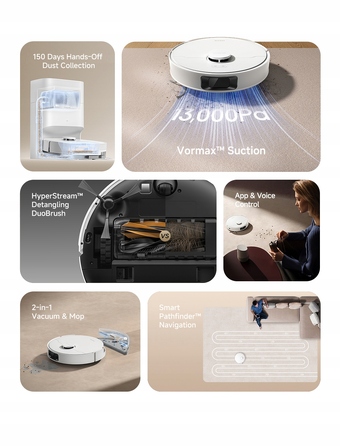 Робот-пилосос Dreame D20 Plus, білий