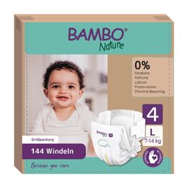 Дитячі підгузки Bambo Nature розмір 4 (7-14 кг), місячний запас 144 шт.