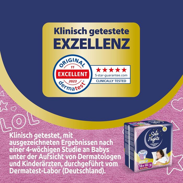 Нічні підгузки-трусики Babylino Safe Nights для хлопчиків 8-13 років (30-48 кг), 84 шт.