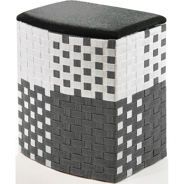 Kobolo кошик для білизни, нейлоновий, чорний-білий, 44x32x52 см