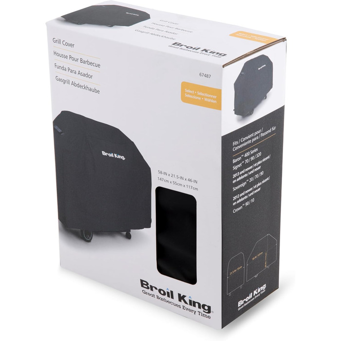 Чохол для гриля Broil King Select 147,3 см, чорний