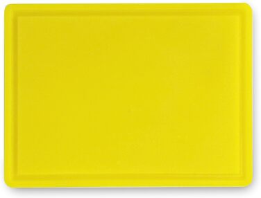 Пластикова обробна дошка Morleos для птиці, жовта, 60x40x2 см, з соковловлювачем, HACCP, підходить для посудомийної машини, стійка до деформацій, не псує ножі