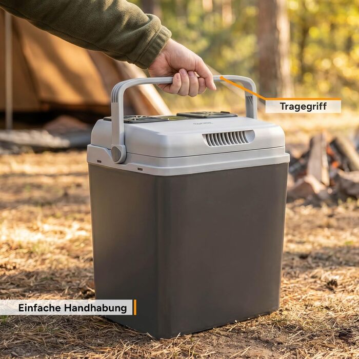 Автомобільний холодильник First Austria Thermoelektrische Kühlbox 32л 230V/12V USB-C PD 3.0 Сірий для авто та кемпінгу