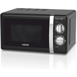 Мікрохвильова піч Haeger Sous-chef 20, 20 л, чорна, 700 Вт