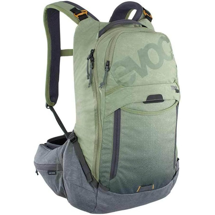 Рюкзак EVOC TRAIL PRO 16 л з захистом спини LITESHIELD PLUS, для трейлрайдингу та гонок, розмір L/XL, багатобарвний, з широкими поясними лямками та відсіком для питної системи 3 л, надлегкий