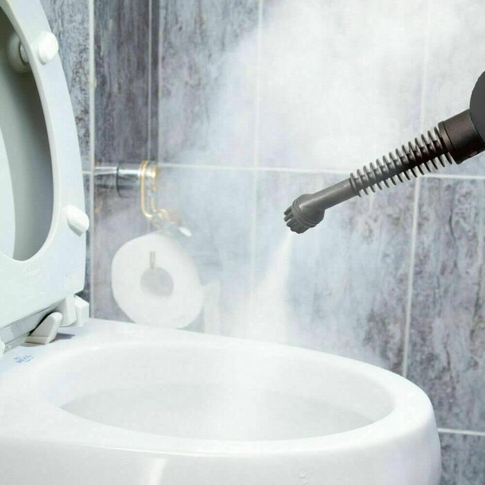 Парова швабра 1500 Вт Heißdampfreiniger для підлоги, килимів і ванної, багатофункціональний пароочисник з резервуаром для води, килимовою насадкою, 2 ганчірками, довжина кабелю 4,8 м, синій