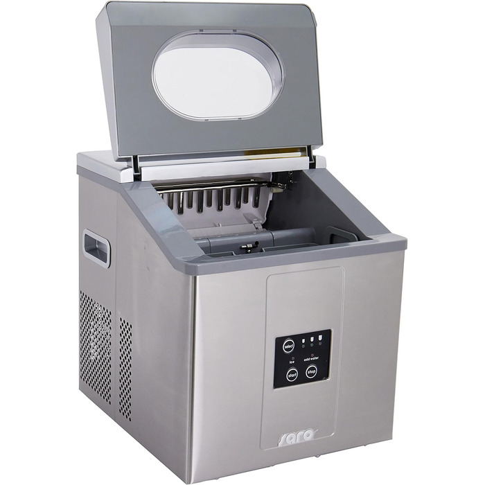 Льодогенератор Saro EB 15, 15 кг/доба, 230 В, 0,16 кВт, 3 розміри льоду, повітряне охолодження