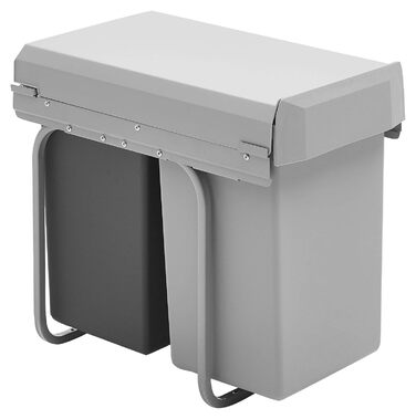 Вбудоване відро Wesco Double-Boy 2×15 л, антрацит-сірий