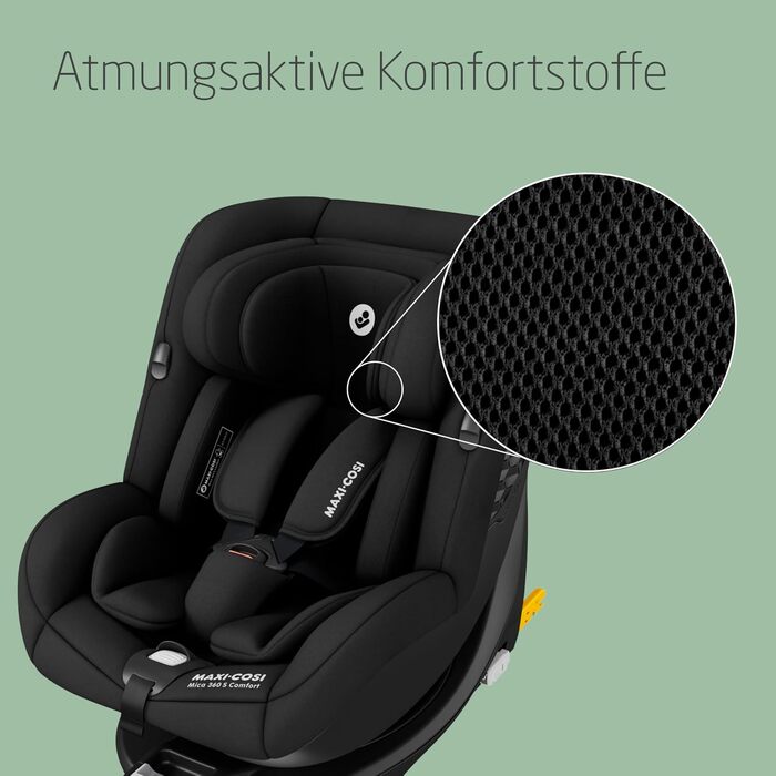 Дитяче автокрісло Maxi-Cosi Mica 360 S Comfort i-Size (40–150 см), ISOFIX, Authentic Black