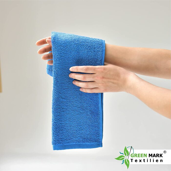 Набір рушників NatureMark 8 шт. фротте різних розмірів, 100% бавовна, королівський синій (4 гостьові, 2 для рук, 2 банних)