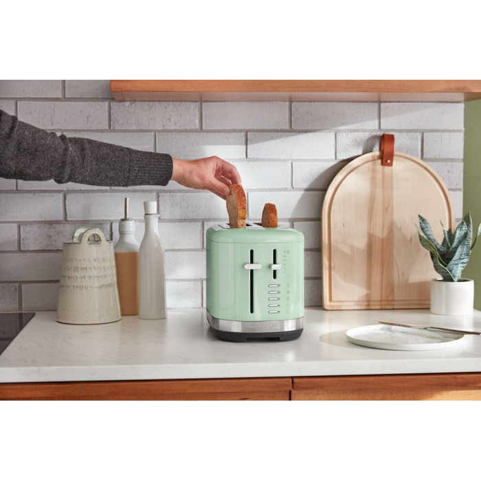 Тостер KitchenAid для 2 скибок, ретро дизайн, нержавіюча сталь (Колір: Фісташка) - 7 функцій