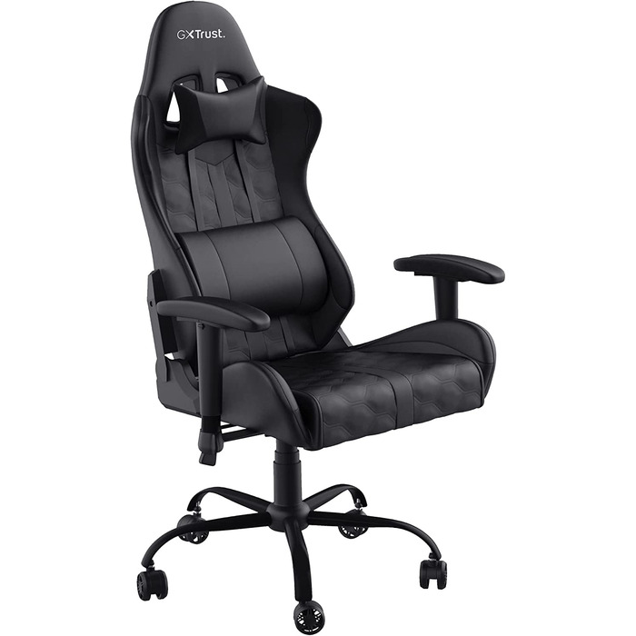 Ігрове крісло Trust Gaming GXT 708 Resto, чорне, ергономічне, 360° обертання, знімні подушки, регульована висота, офісне комп'ютерне крісло