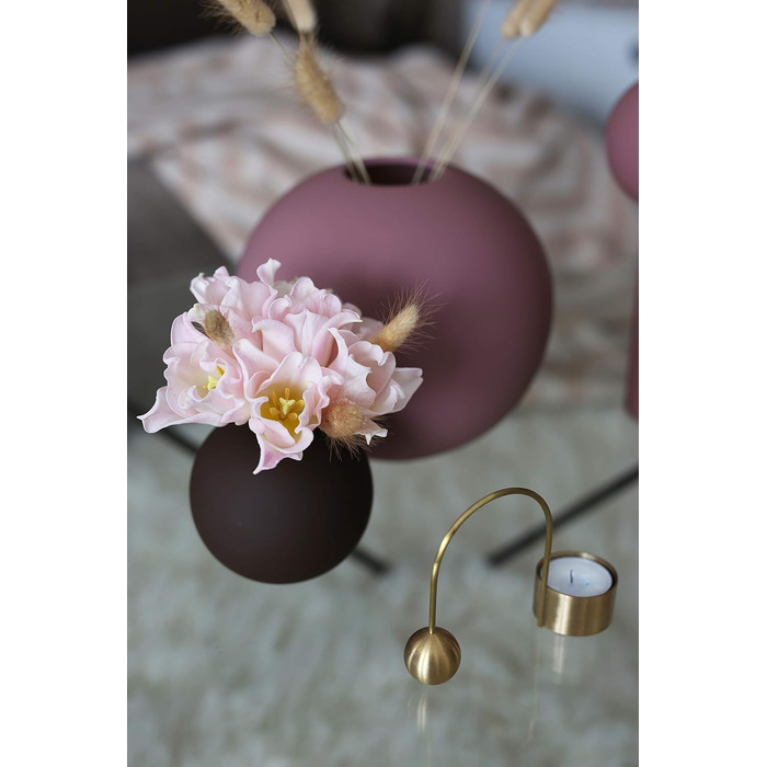 Ваза Cooee Design Ball з порцеляни, 10 см, чорна (HI-028-02-BK) - ручна робота