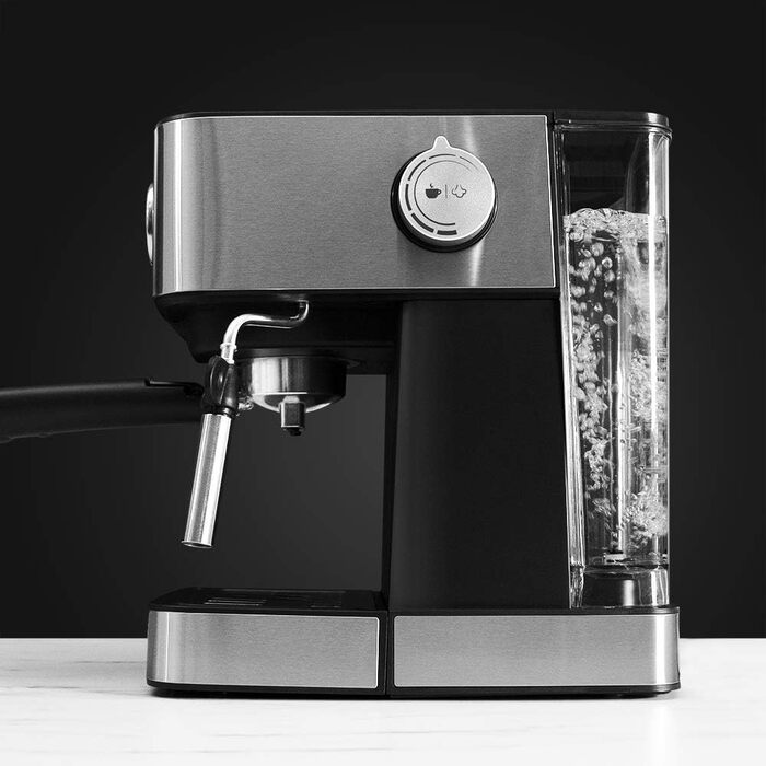 Еспресо-машина Cecotec Cumbia Power 20 Barista Aromax: 2900 Вт, 2 системи нагріву, 20 бар, манометр, подвійний фільтр
