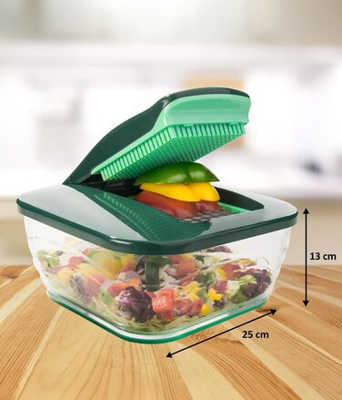 Набір Nicer Dicer Chef 9-Piece: набір для нарізання овочів та фруктів, набір для здорового харчування, подрібнювач, шинкувальник, набір для кухні