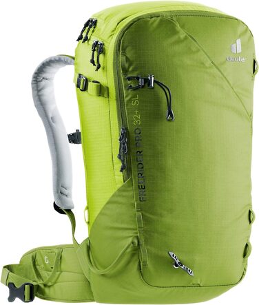 Жіночий туристичний рюкзак Deuter Freerider Pro 32+10 л, для лижних турів, зелено-жовтий