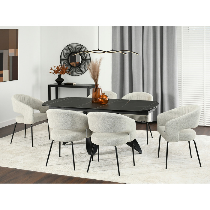 Стілець Mebel-Partner, тканина, бежевий, 1 шт.
