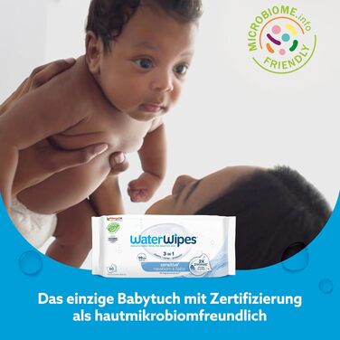 Дитячі вологі серветки WaterWipes Original, 99.9% води, гіпоалергенні, без віддушок, 1080 шт (18 пачок по 60 шт)