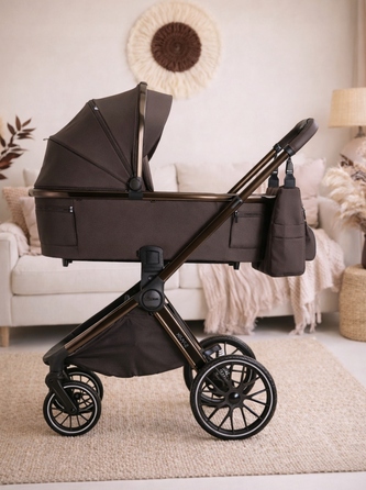 Дитячий візок 2в1 Adamex Spark, колір Chocolate Brown (шоколадний)
