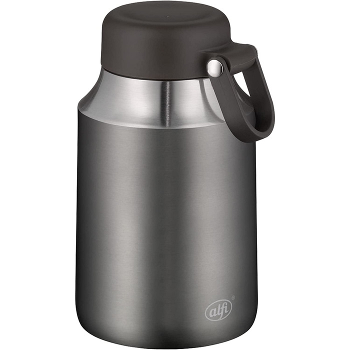 Термоконтейнер для їжі alfi CITY FOOD MUG 470 мл, нержавіюча сталь, ізольований, для супів, салатів, мюслі, зберігає тепло до 7 годин, холод до 14 годин, без BPA, можна мити в посудомийці, колір сірий