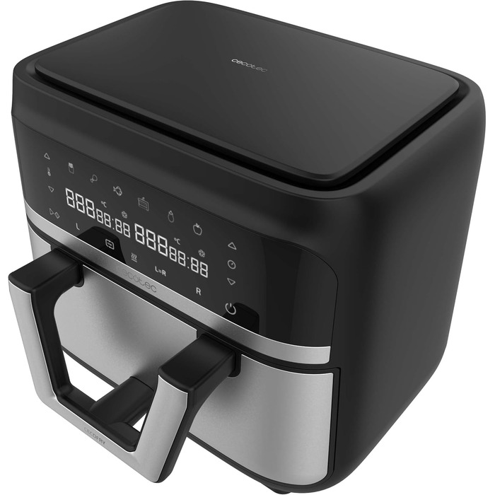 Аерофритюрниця Cecotec CecoFry Advance Double 9 л, 2850 Вт, цифрова, дієтична, подвійна чаша, PerfectCook