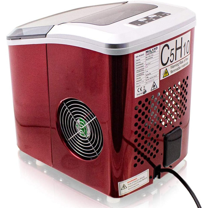 Льодогенератор нержавіюча сталь Ice Maker для дому червоний