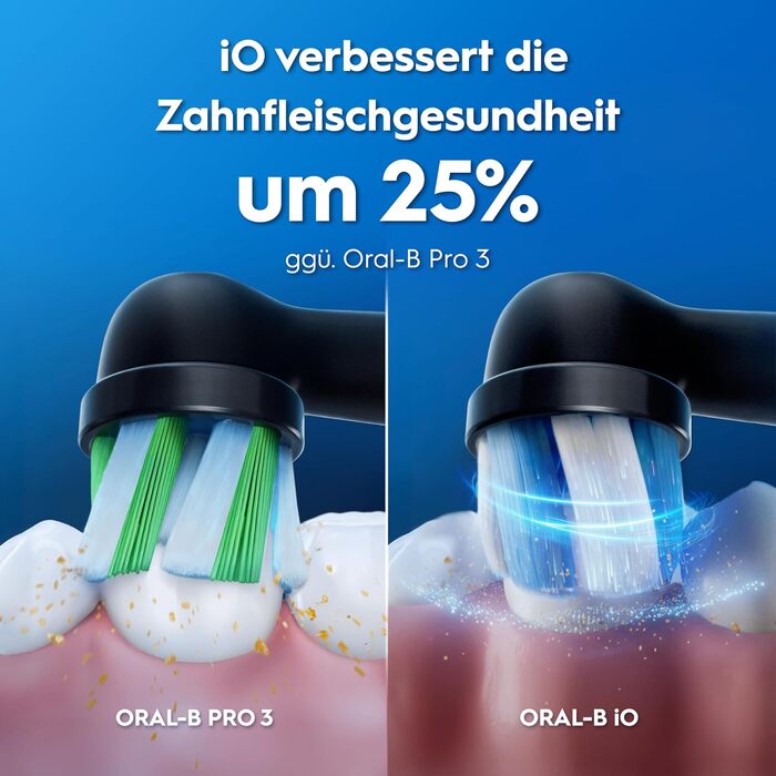Електрична зубна щітка Oral-B iO Series 2, чорна (набір: 2 щітки Night Black та Calm Pink, 3 насадки, футляр)