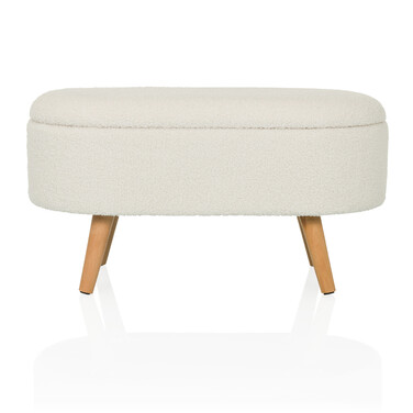 Пуф STORIANO 82x41x44 см, 1 відділення, білий, hjh LIVING