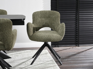Стілець Mebel-Partner, оббивка тканина, зелений, 1 шт.