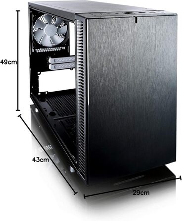 Корпус Fractal Design Define Nano S Black Window для ігрового ПК, міні-тауер з боковим вікном, чорний