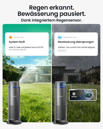 Aiper IrriSense 2: Розумна система поливу для газону до 445 м² з керуванням через додаток та датчиком дощу